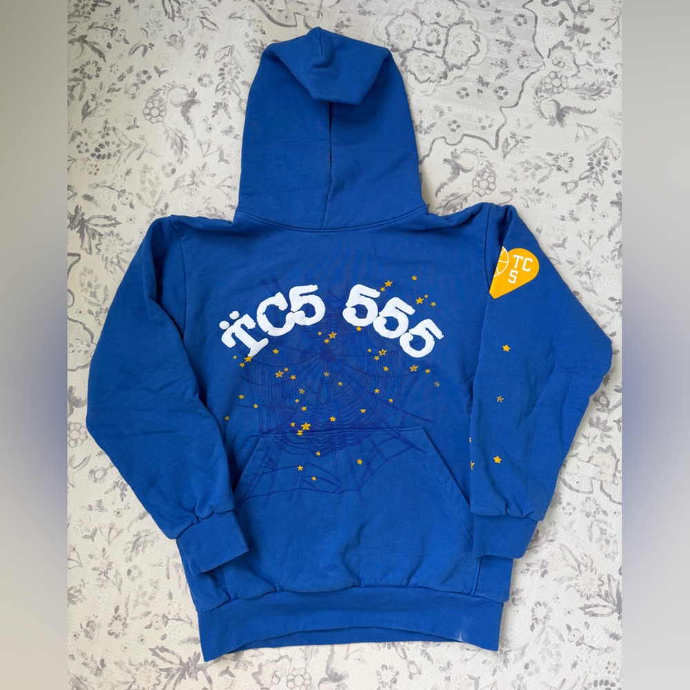 Spider Hoodie OG Blue Graphic Hoodie with Yellow Accents 💙💛